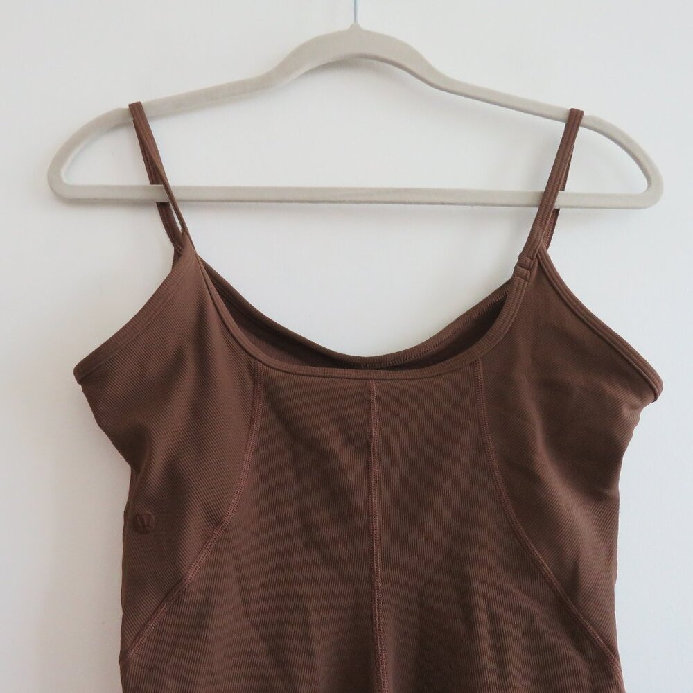 LULULEMON Ribbed Contoured Unitard 6" in Java Neutral Athleisure - Size US 6 - Picture 12 of 16